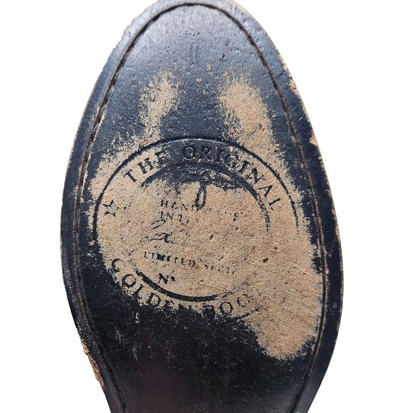 GOLDEN GOOSE Tall Leather Boots Clamp Heel Black Women's 38 US 7, 7.5 Equestrian - Picture 14 of 16